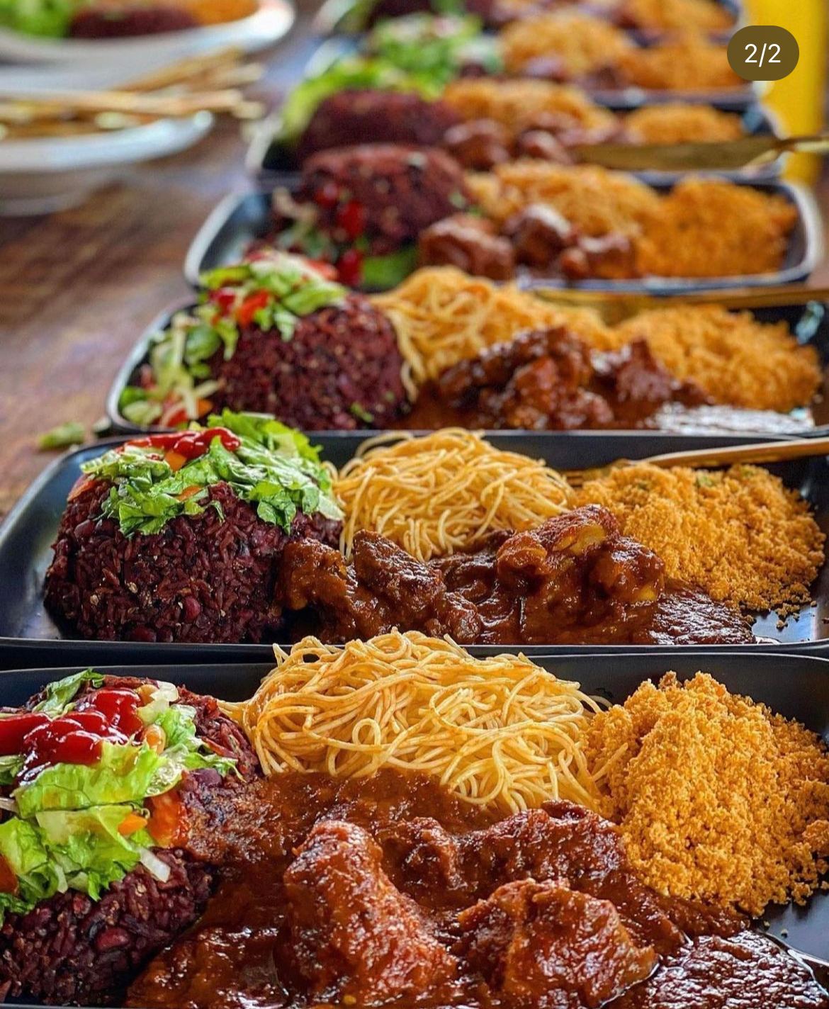 MAKAY AFRICAN FOOD CATERING. Pre-Order Food in 1/2 Pan, Full Pan & Big Bowl Only. We ship to all other states. Call Befo