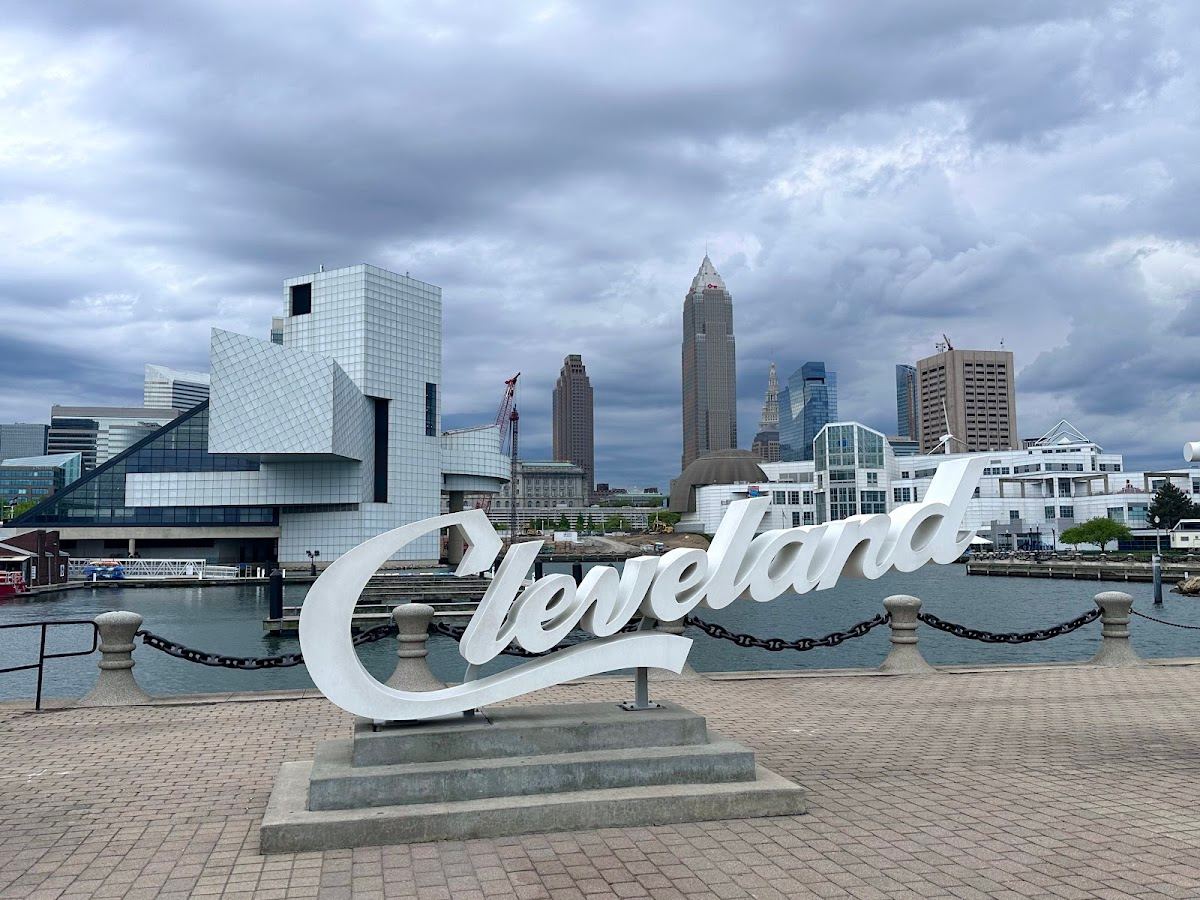 Cleveland Script Sign - North Coast Harbor