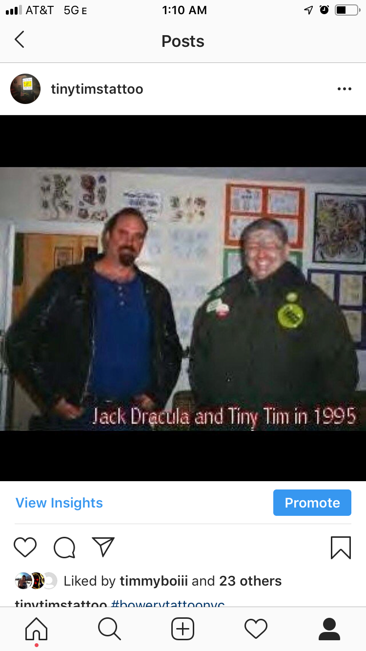 Tiny Tim’s 62nd. St. Tattoo