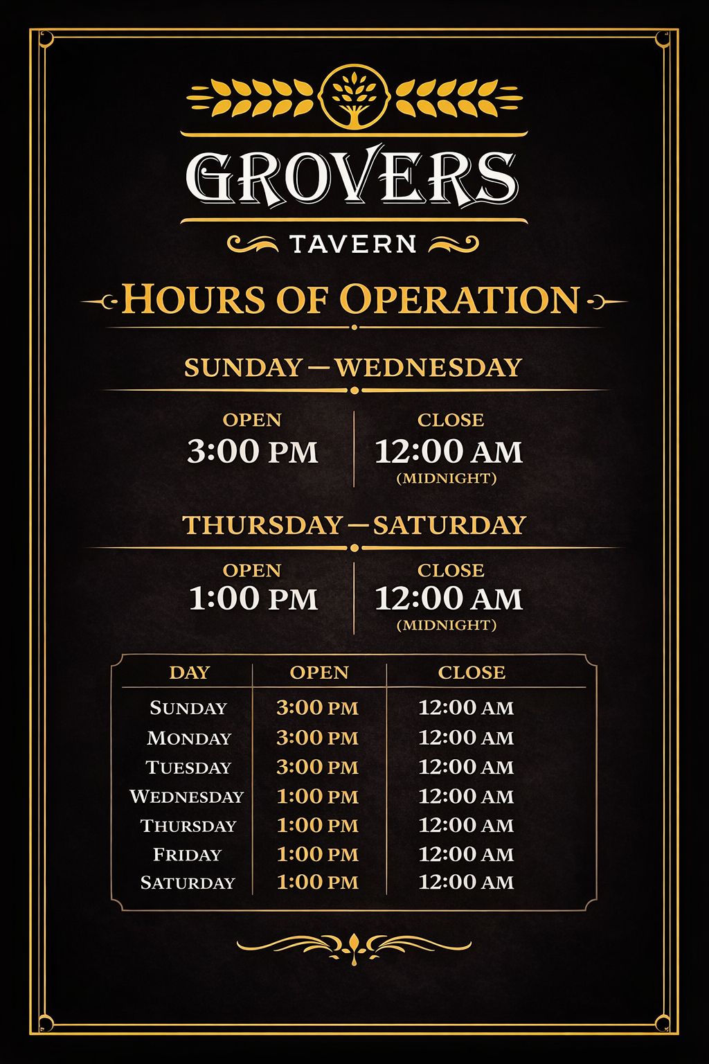 Grovers Tavern