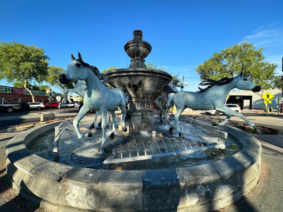 Bronze Horse Fountain by Bob Parks