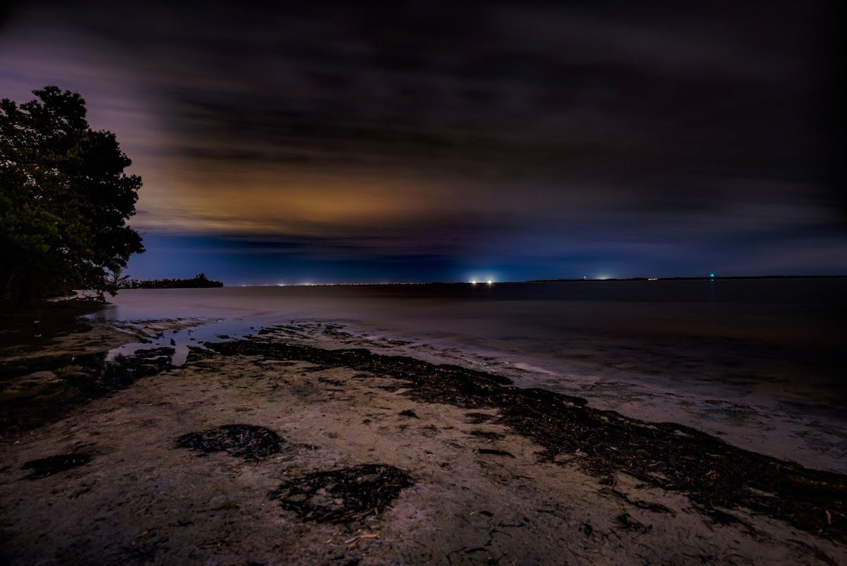 Sunset beach view