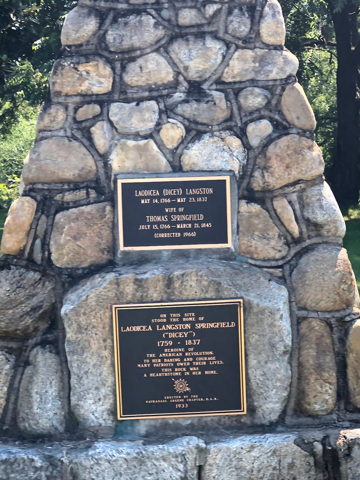 "Dicey" Langston Springfield Marker