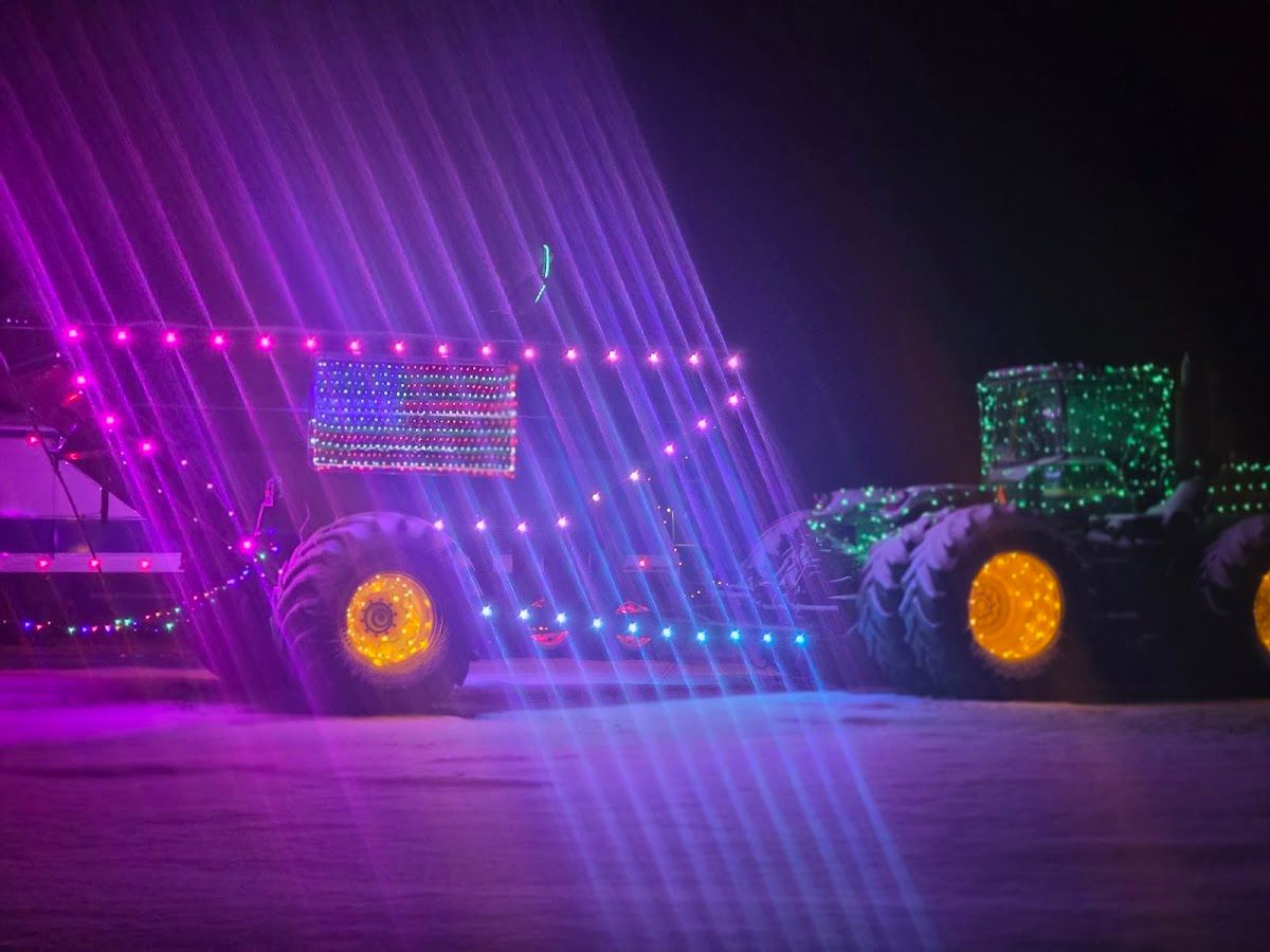 Private farm Christmas lights