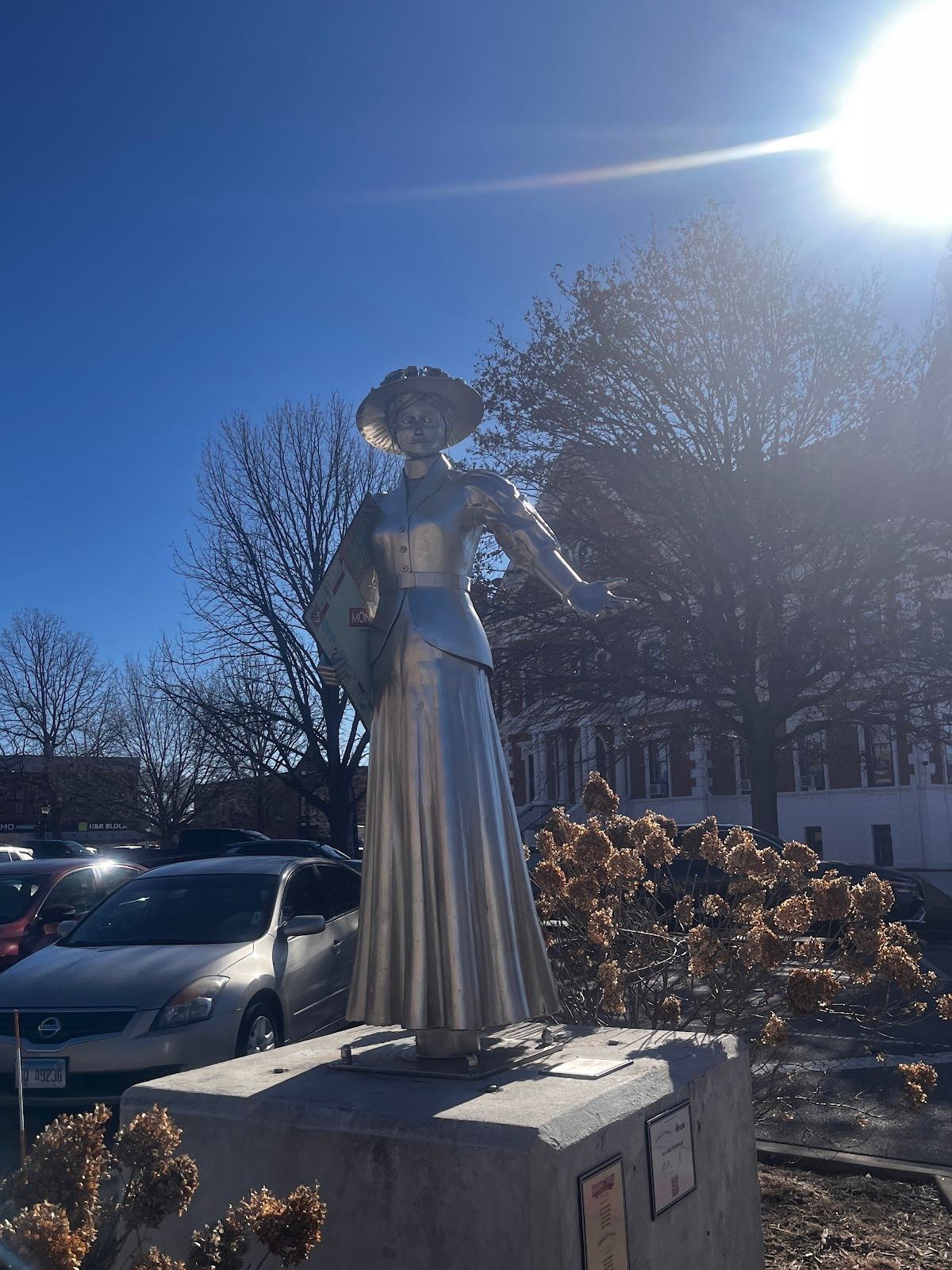 bronze statue of Elizabeth "Lizzie" Magie