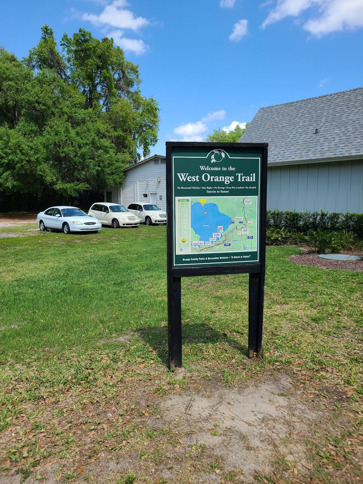 West Orange Trail info sign