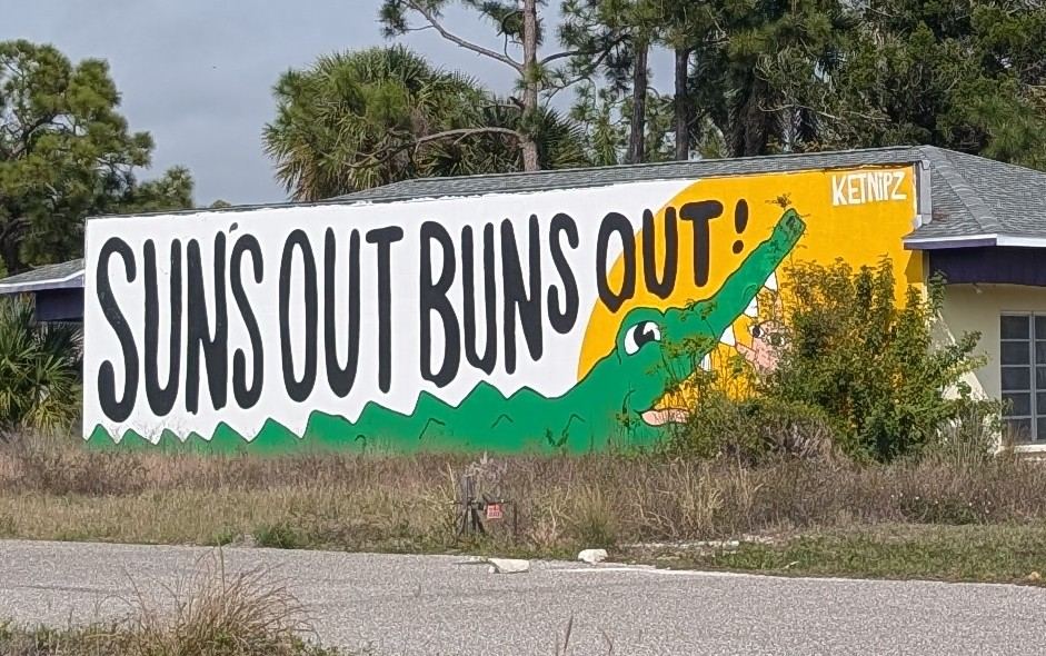 Suns Out Buns Out mural
